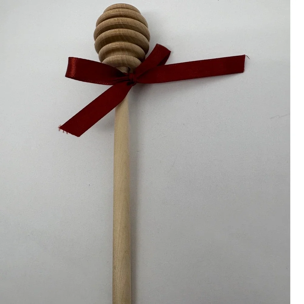 Honey Dipper Wood Server With Ribbon‎ Farmhouse Kitchen Decor Housewarming Gift